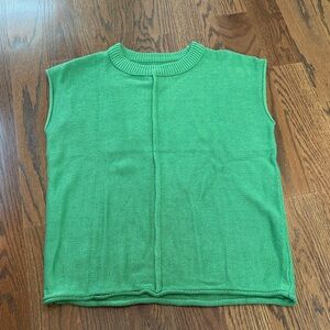 Green Sleeveless Knit Top